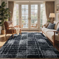 4x6 Ft Shag Rugs for Bedroom Living Room, Tie-Dyed Ultra Soft Fluffy Furry Area Rugs for Indoor Floor, Aesthetic Carpet for Kids Home Decor (Grey)