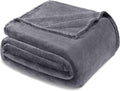 Exclusivo Mezcla Fleece Blanket Twin Size for Bed, Super Soft and Warm, All Season, Cozy, Plush, Lightweight, 60x80 Inches Dark Grey