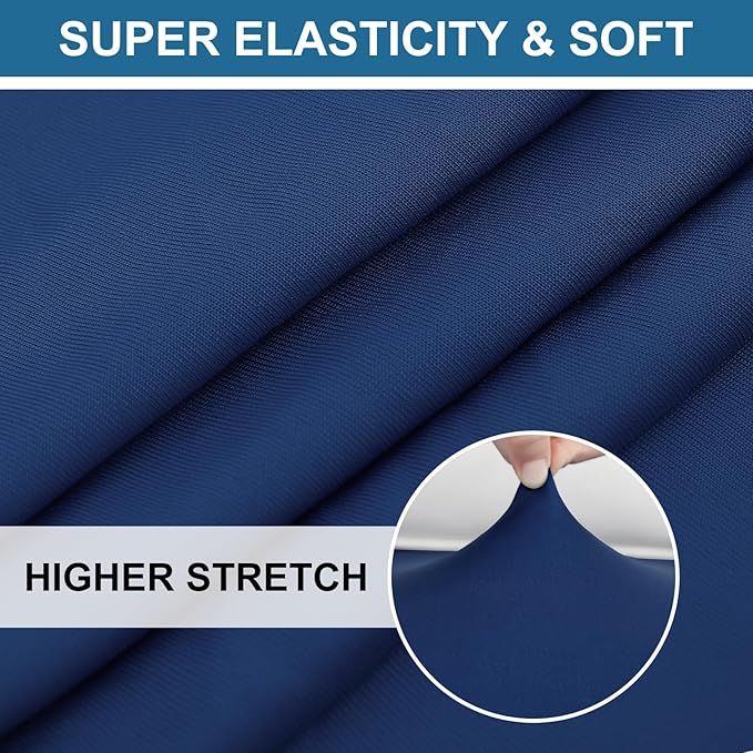 Smiry Printed Couch Cushion Covers, Stretch Soft Couch Covers for Sofa, Washable Non-Slip Sofa Slipcover Furniture Protector for Indoor and Outdoor (Backrest L, Navy)