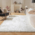 Ashler faux fur rug, Fluffy Shaggy Area Rug Ultra Soft 6 x 9 Feet Rectangle Fur Rug White Fuzzy Rug Machine Washable Shag Rug, Nursery Decor Throw Rugs for Bedroom, kids room, Living Room