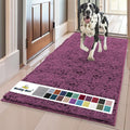 Muddy Mat® | Super Absorbent Door Mat Indoor, Microfiber Quick Dry Chenille Entryway Rug, Non-Slip Front Door Mat, Indoor Mats for Entryway, Machine Washable Pet Rug, Dark Purple 24" x 72"
