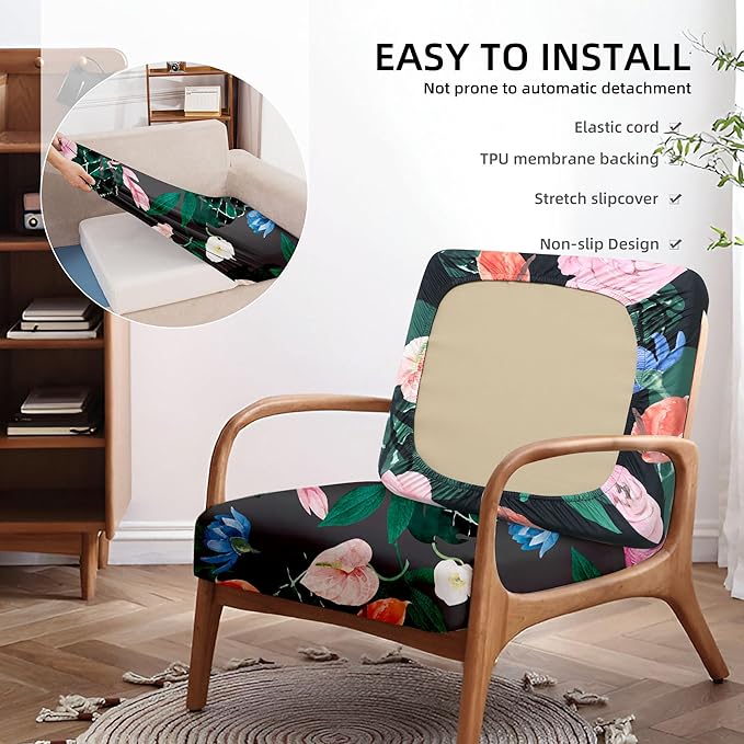 Outdoor Cushion Covers Set,8PCS Patio Furniture Couch Seat Slipcovers, Replacement for Sofa Sectional Chair(Cover，Only)