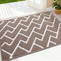 OLANLY Front Door Mat, Non-Slip Rubber Backing, Dirt Resistant and Absorbent, Washable, Easy to Clean Low-Profile Indoor Doormat for Back Door, Entryway, Inside Entrance, 36x24, Brown