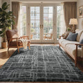 Shag Rugs for Bedroom Living Room, Tie-Dyed Ultra Soft Fluffy Furry Area Rugs for Indoor Floor, Aesthetic Carpet for Kids Home Decor,4x6 Ft Grey