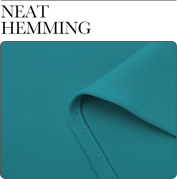 NICETOWN Peacock Blue Blackout Curtains Panels for Window, Thermal Insulated Rod Pocket Blackout Drapes/Draperies for Living Room (2 Panels, W42 x L36 inches)