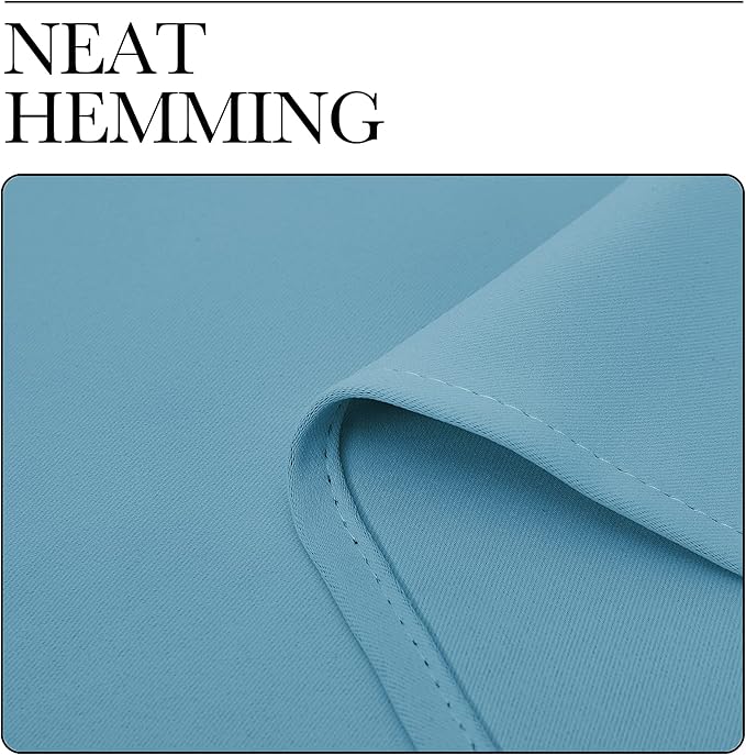 NICETOWN Thermal Insulated Curtains Blackout Draperies, Window Treatment Solid Grommet Room Darkening Drape Panels for Bedroom (Teal Blue, Set of 2, 34 by 45 inches Long)