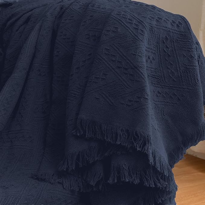 HOMERILLA Sectional Couch Covers for Sectional Sofa L Shaped Sofa Cover Blanket 2 Pieces L Shape Furniture Protector for Pets Dogs(Midnight Blue, X-Large)