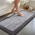 70x24 Long Bathroom Rugs Washable Non Slip, Grey Bath Mat for Bathroom Floor Tub, Soft Absorbent Quick Dry Mats for Shower,Bathtub,Home Decor