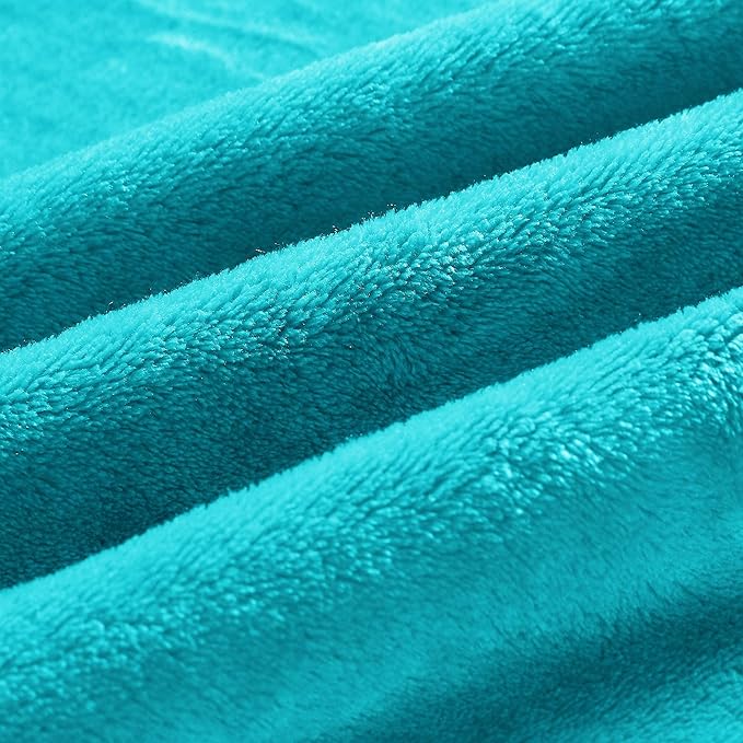 BEDELITE Fleece Blankets Queen Size Teal Throw Blankets for Bed, Luxury Plush Cozy Fuzzy Blanket 90x90 inches, Super Soft Warm Lightweight Throw Blanket All Seasons Suitable