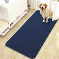 OLANLY Dog Door Mat for Muddy Paws 47x24, Absorbs Moisture and Dirt, Absorbent Non-Slip Washable Doormat, Quick Dry Chenille Mud Mat for Dogs, Entry Indoor Entryway Carpet for Inside Floor, Dark Blue