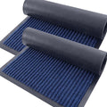 OLANLY Front Door Mat Indoor Outdoor Entrance, 2-Pack 59 x 23 Inch, Waterproof Heavy Duty Doormat, Fade Resistant, Low Profile, Easy Clean Patio Porch Welcome Floor Mats for Entry, Blue