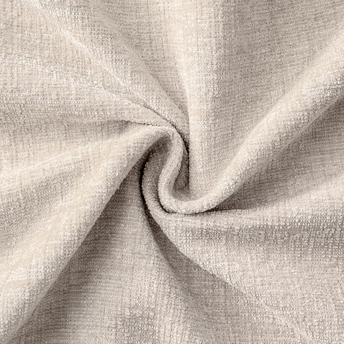 MIULEE Pack of 2 Couch Throw Pillow Covers 20x20 Inch Soft Light Brown Chenille Pillow Covers for Sofa Living Room Solid Dyed Pillow Cases