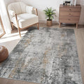 3 x 5 Rug Small Non Slip Area Rug Ultra Soft Machine Washable Low Pile Modern Abstract Area Rugs for Bedroom Living Room Entryway Kitchen Bedside, Grey