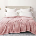 Exclusivo Mezcla Plush Fuzzy Fleece Bed Blanket King Size, Super Soft, Fluffy and Warm Blankets for Couch, Bed, All Season (Dusty Pink, 90x104 inches)