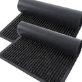 OLANLY Front Door Mat Indoor Outdoor Entrance, 2-Pack 59 x 23 Inch, Waterproof Heavy Duty Doormat, Fade Resistant, Low Profile, Easy Clean Patio Porch Welcome Floor Mats for Entry, Off-Black