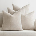 MIULEE Pack of 4 Couch Throw Pillow Covers 18x18 Inch Cream Soft Decorative Chenille Pillow Covers Farmhouse Accent Cushion Covers for Boho Spring Home Decor Sofa Bedroom Living Room