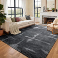 Area Rugs for Living Room, 5x7 Feet Soft Fluffy Shagg Plush Rug High Pile Non-Slip Floor Carpet for Bedroom Nursery Kids Home Dorm Decor Grey Star
