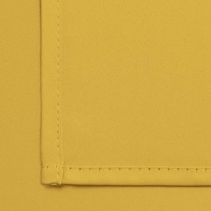 Yakamok Blackout Curtains Room Darkening Thermal Insulated with Grommet Window Curtain for Bedroom/Living Room(62Wx84L inch, Mustard Yellow, 2 Panels)