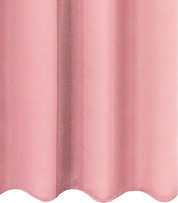 LEMOMO Pink Thermal Blackout Curtains/52 x 108 Inch/Set of 2 Panels Room Darkening Curtains for Bedroom
