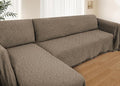 HOMERILLA Sectional Couch Covers for Sectional Sofa L Shaped Sofa Cover Blanket 2 Pieces L Shape Furniture Protector for Pets Dogs(Taupe, XXX-Large)