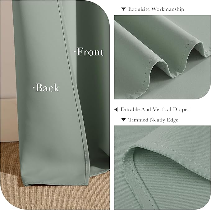 Pony Dance Short Blackout Curtain Panels for Basement, Small Curtains for Bathroom, Thermal Insulated Tiers for Basement (2 Panels, Cream, 34x36 Inch)