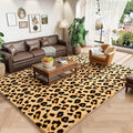Amearea Soft Leopard Rugs for Bedroom Living Room, 6x9 Modern Cheetah Print Thickened Memory Foam Rug, Fluffy Indoor Washable Animal Rugs Carpet for Kids Boys Girls Dorm Nursery Room Decor, Khaki
