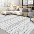 Nakagishi Area Rug Living Room Rugs: 12X15 Machine Washable Boho Large Neutral Farmhouse Stain Resistant Moroccan Indoor Floor Carpet for Bedroom Nursery Dorm Dining Room Home-Color Gray