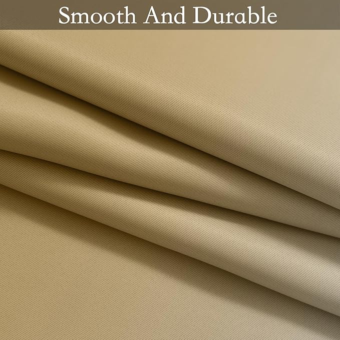 SimpleHome Ombre Room Darkening Curtains 96 inches Length for Bedroom,Grommet Gradient Light Blocking Beige Gradient Window Curtains for Living Room,2 Panels, 52x96 inches