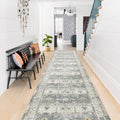 TOPRUUG Washable Runner Rug 2x12 - Hallway Runner Rug Kitchen Rugs and Mats Non Skid Washable Waterproof Carpet Runner for Living Room Bedroom Bathroom (Grey, 2x12)
