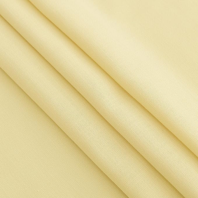 Nanspring Yellow Linen Semi Sheer Curtains 72 Inch Length for Living Room Back Tab Rod Pocket Modern Farmhouse Coastal Decor Cotton Textured Gauze Curtains 72 Inches Long for Dining Room Office 52x72