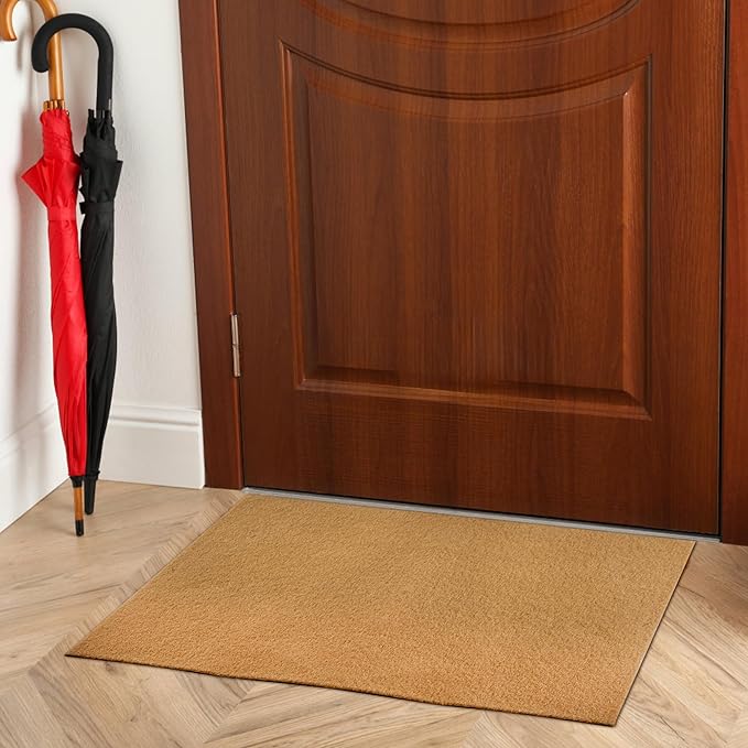4 Pack Blank Door Mats, 30x17 Inch Artificial Coir Door Mats Outdoor for Crafting, Plain Door Mat for Painting, Welcome Mat for Indoor/Outdoor Use, Front Porch, Entryway, Non-Slip Rubber Backing