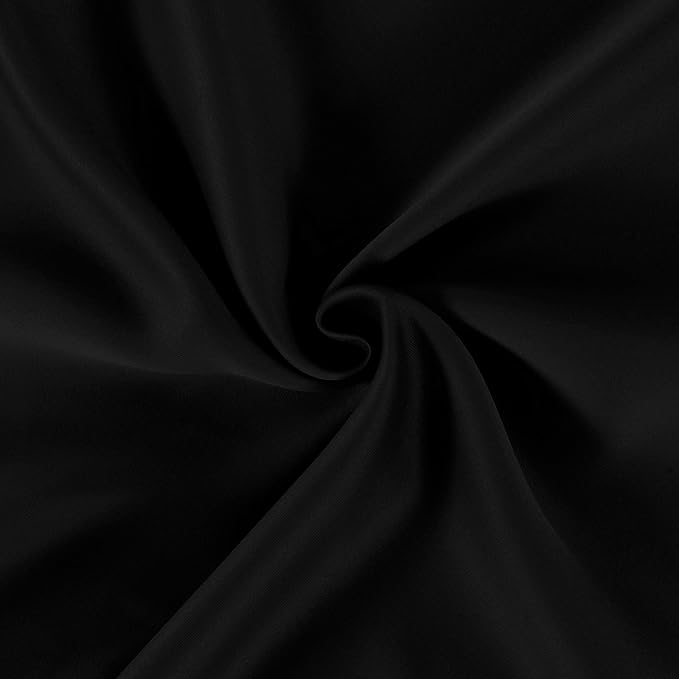 LEMOMO Black Thermal Blackout Curtains/38 x 63 Inch/Set of 2 Panels Room Darkening Curtains for Bedroom