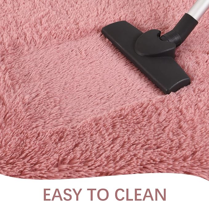 Chicrug Soft Runner Rug for Bedroom Living Room Plush Fluffy Rug 2x10 Feet, Shag Furry Runner Carpet Non Shedding for Nursery Children Kids Girls Room Home Decorative, Blush