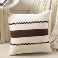 Fancy Homi Set of 1 Boho Brown Euro Decorative Throw Pillow Cover 26x26 Inch for Couch Bed Bedroom, Aesthetic Modern Organic Farmhouse Room Decor, Soft Cotton Accent Macrame Woven Cushion Case