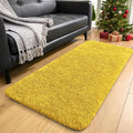 OLANLY 2x4 Machine Washable Runner Rugs for Hallway, Soft Fluffy Shaggy Bedside Rugs for Bedroom, Living Room, Indoor Floor Carpet for Kids Girls and Boys, Nursery Rooms, Home Decor Aesthetic, Yellow