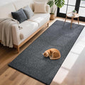 FinRèc 2x6 Washable Runner Rugs for Kitchen Hallway Bedroom, Low Pile Thin Rug Solid Color, Non-Slip Carpet Indoor for Home Decor (Grey)