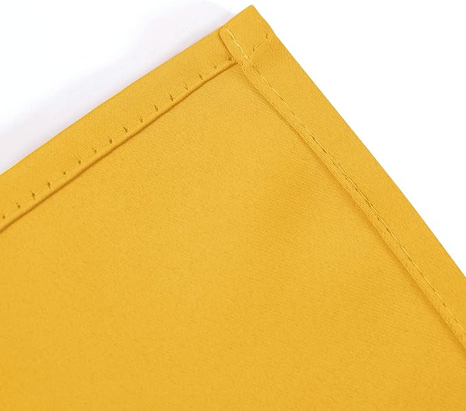 LEMOMO Yellow Thermal Blackout Curtains/42 x 72 Inch/Set of 2 Panels Room Darkening Curtains for Bedroom