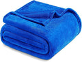 Exclusivo Mezcla Fleece Blanket Twin Size for Bed, Super Soft and Warm, All Season, Cozy, Plush, Lightweight, 60x80 Inches Cobalt Blue