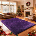 Shag Area Rugs for Bedroom Living Room,6X9 Ultra Soft Purple Fluffy Area Rugs for Dorm, Indoor Carpet Nursery Rugs for Kids Girl Room Home Decor, Purple
