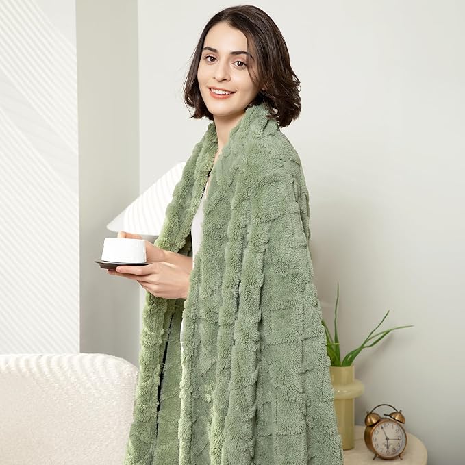 Aganear Blanket King Size - Lightweight, Portable, Fuzzy, Cozy Soft Blanket for Couch, Bed, Office; Breathable, Skin-Friendly for All Season Accessories (108"x90", Sage Green)