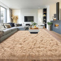 Pionblank Large Area Rug for Living Room 10x14, Fuzzy Modern Shag Rug, Fluffy Plush Non Slip Soft Furry Carpet for Bedroom Kids Room Nursery Teens Dorm Home Decor, Camel