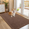 OLANLY Dog Door Mat for Muddy Paws 54x32, Absorbs Moisture and Dirt, Absorbent Non-Slip Washable Doormat, Quick Dry Chenille Mud Mat for Dogs, Entry Indoor Entryway Carpet for Inside Floor, Mocha