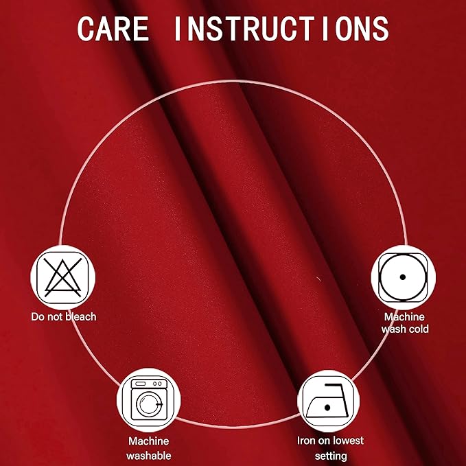 LEMOMO Blackout Curtains 66 x 84 inch/Bright Red Curtains Set of 2 Panels/Thermal Insulated Room Darkening Bedroom Curtains