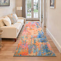 2x6 Rainbow Rug Runners for Hallways Kitchen Runner Rug Non Slip Washable Colorful Long Runner Rugs with Rubber Backing Soft Abstract Carpet Runner for Bedroom, Kitchen, Bathroom, Entryway