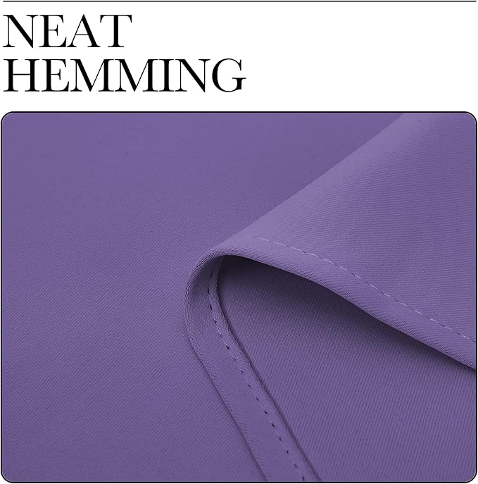NICETOWN Bedroom Curtains Blackout Drapery Panels, 2 Panels, 42 x 54 Inch, Lilac Purple, 3 Pass Microfiber Thermal Insulated Solid Ring Top Blackout Window Curtains/Drapes