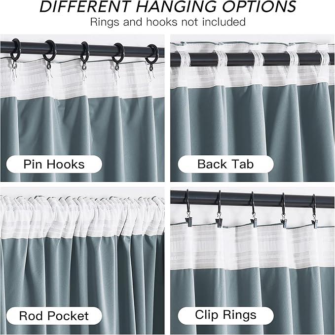 RYB HOME Stone Blue Velvet Curtains 72 inches with Hook Belt, Soft Fabric Room Darkening Thermal Insulated Luxurious Home Decor Curtains for Living Room Bedroom, W 42" x L 72", 2 Panels Set