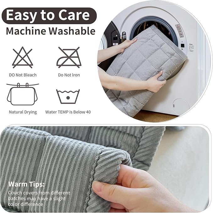Couch Covers for Dogs Washable, Non Slip Couch Covers for Loveseat Sofa Pet Friendly, Soft Fuzzy Sofa Covers for Pet, Dog Couch Cover Furniture Protector(1PC,Light Grey,27.6"x59.1")