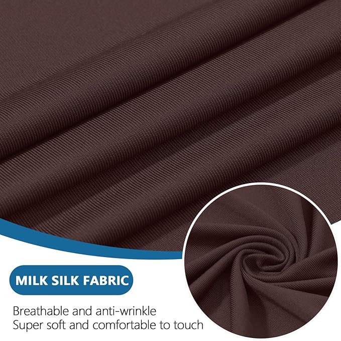hyha Milk Silk Couch Cushion Covers, Soft Magic Sofa Covers Washable for 2 Cushion Couch, Stretch Sectional Outdoor Cushion Covers for Patio Furniture with Elastic Bottom(Medium, Chocolate)
