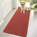 OLANLY Dog Door Mat for Muddy Paws 70x32, Absorbs Moisture and Dirt, Absorbent Non-Slip Washable Doormat, Quick Dry Chenille Mud Mat for Dogs, Entry Indoor Entryway Carpet for Inside Floor, Maple Red