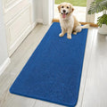 OLANLY Dog Door Mat for Muddy Paws 70x32, Absorbs Moisture and Dirt, Absorbent Non-Slip Washable Doormat, Quick Dry Chenille Mud Mat, Entry Indoor Entryway Carpet for Inside Floor, Deep Navy Blue